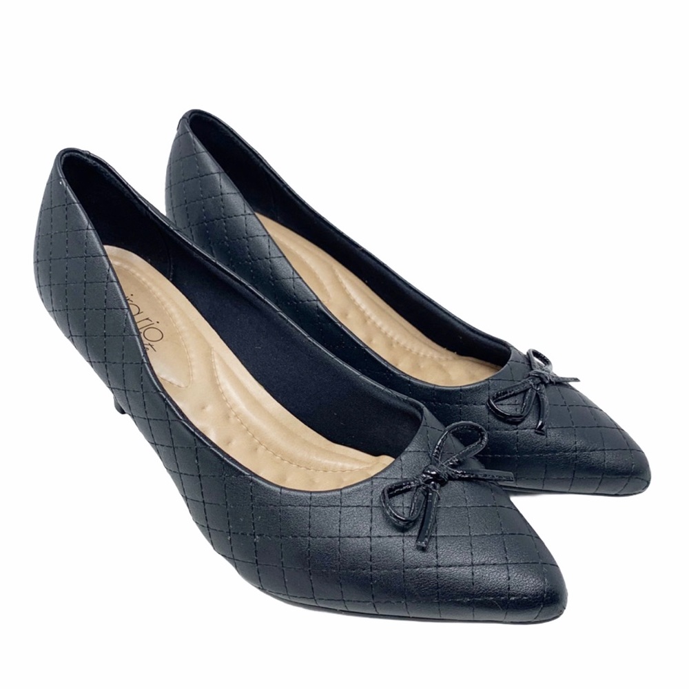 Beira Rio | Women’s Black Quilted Pumps